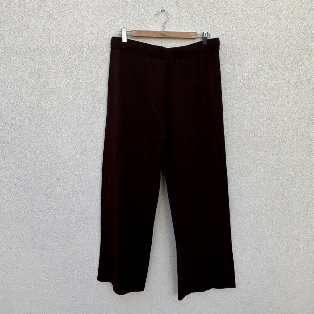 Cashmere Blend Wide Leg Lounge Pants - Picture 3 of 4